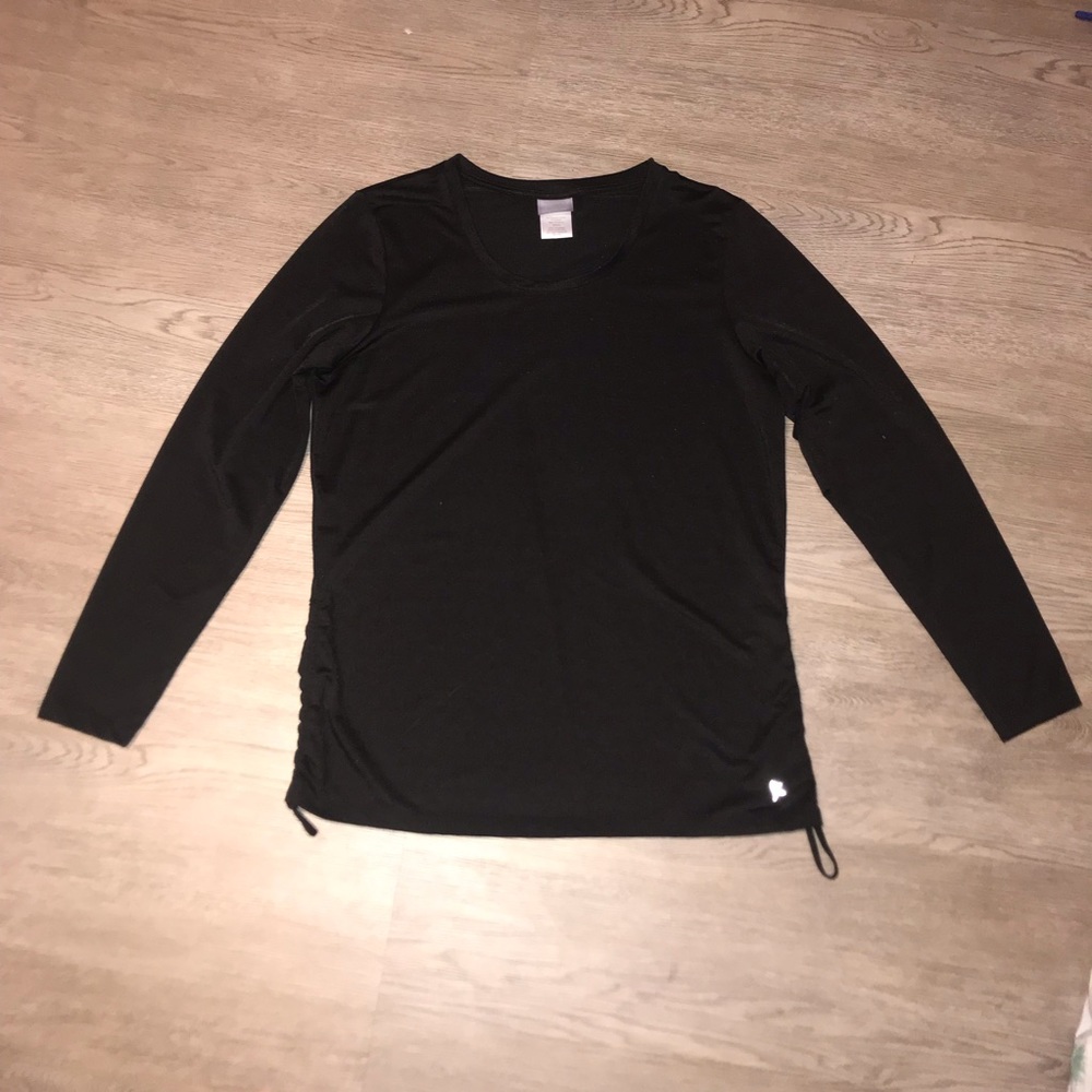 Danskin Now Long Sleeve Black Athletic Top